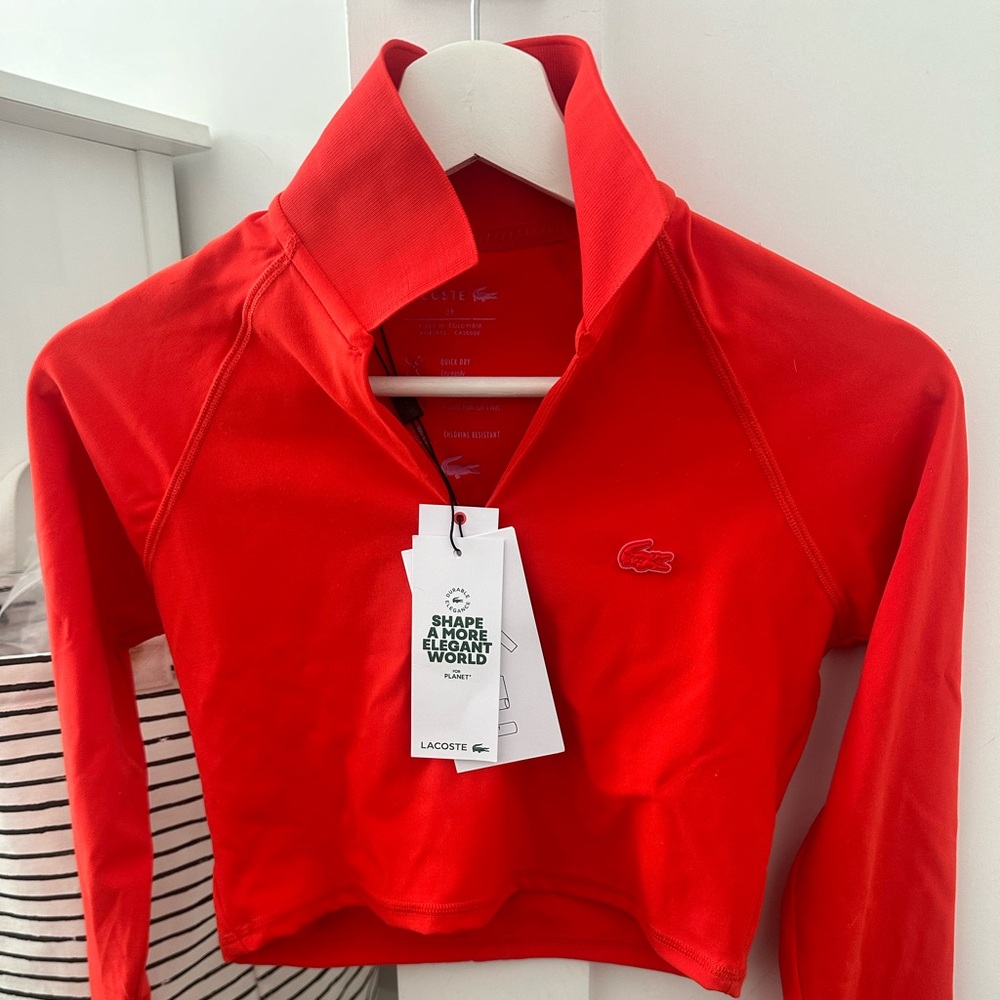 NWT Lacoste Red Cropped Top - XS (38-6)